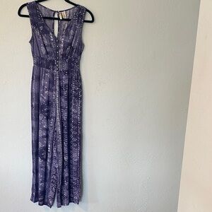 Japna Purple Patterned Romper